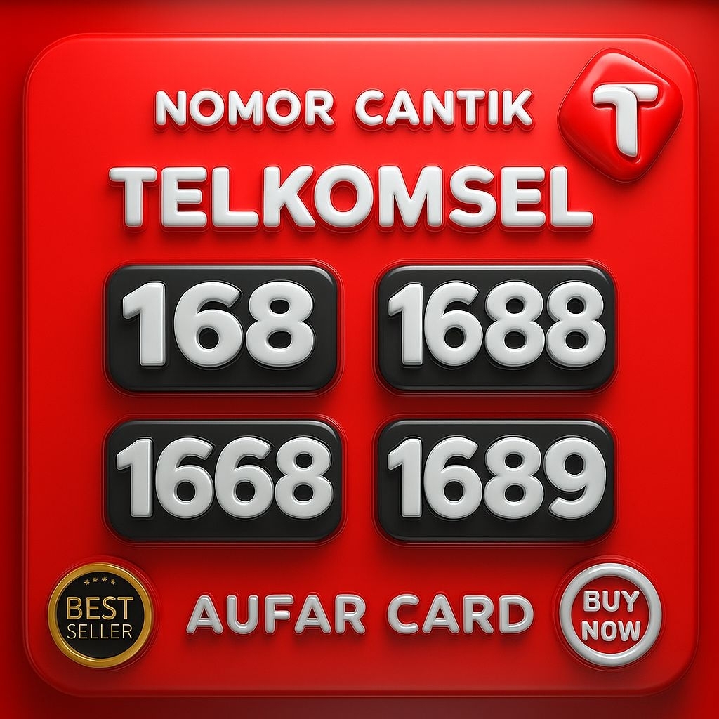 NOMOR CANTIK TELKOMSEL SIMPATI EKOR 168 HOKI 1688 Aneka 1689 168 168