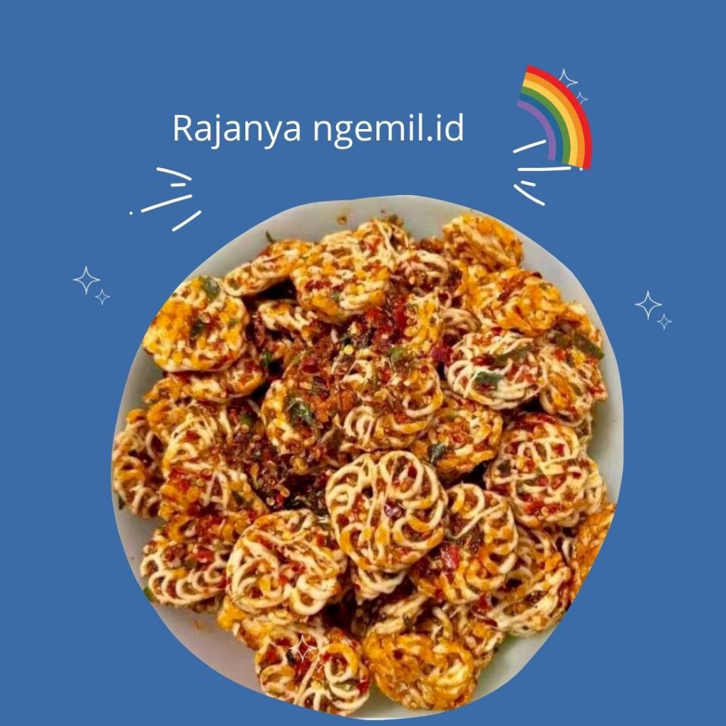 

krupuk rafel krupuk bunga pedas nikmat