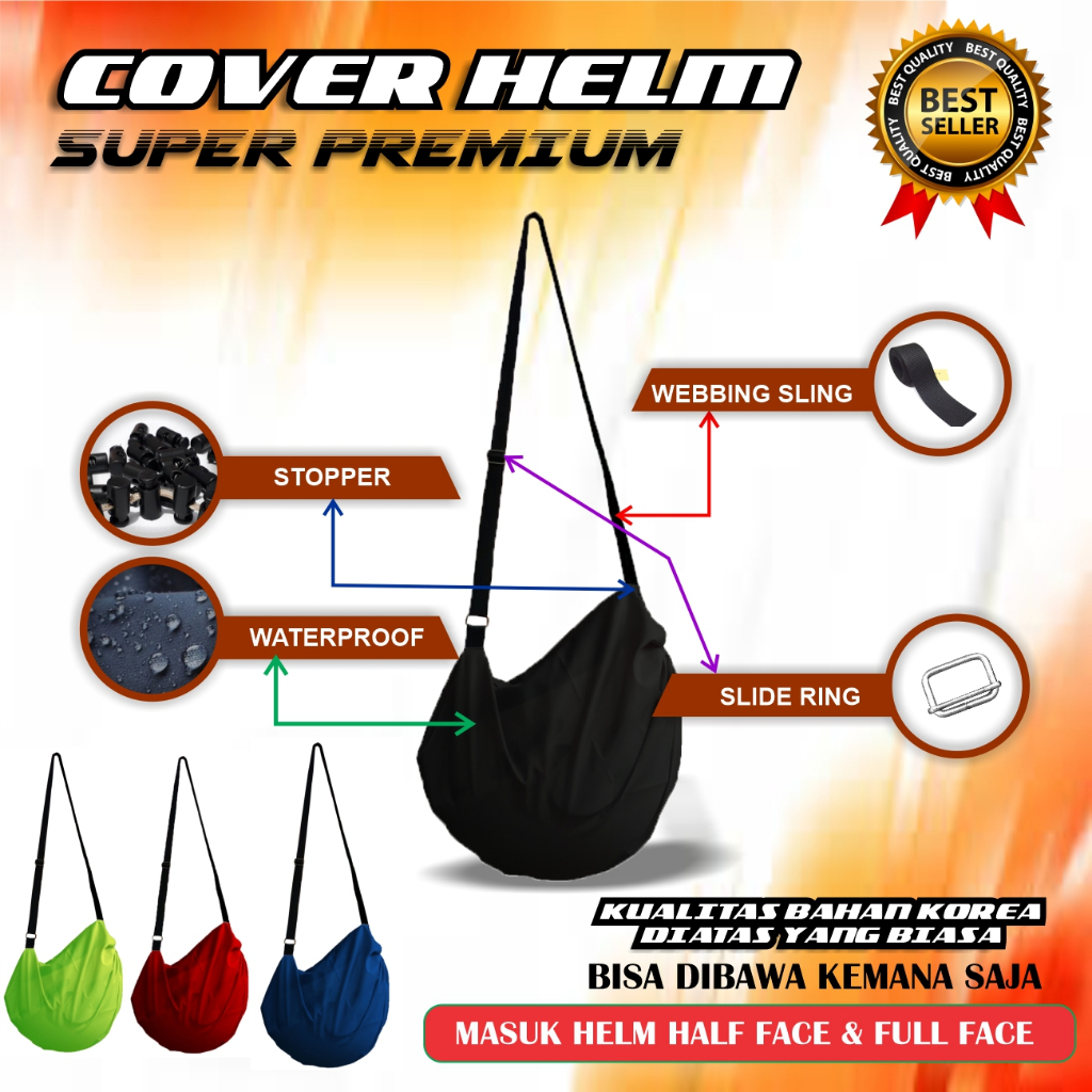 Tas Helm  Sarung Helm Tas Helm Waterproof Cover Helm Anti Air