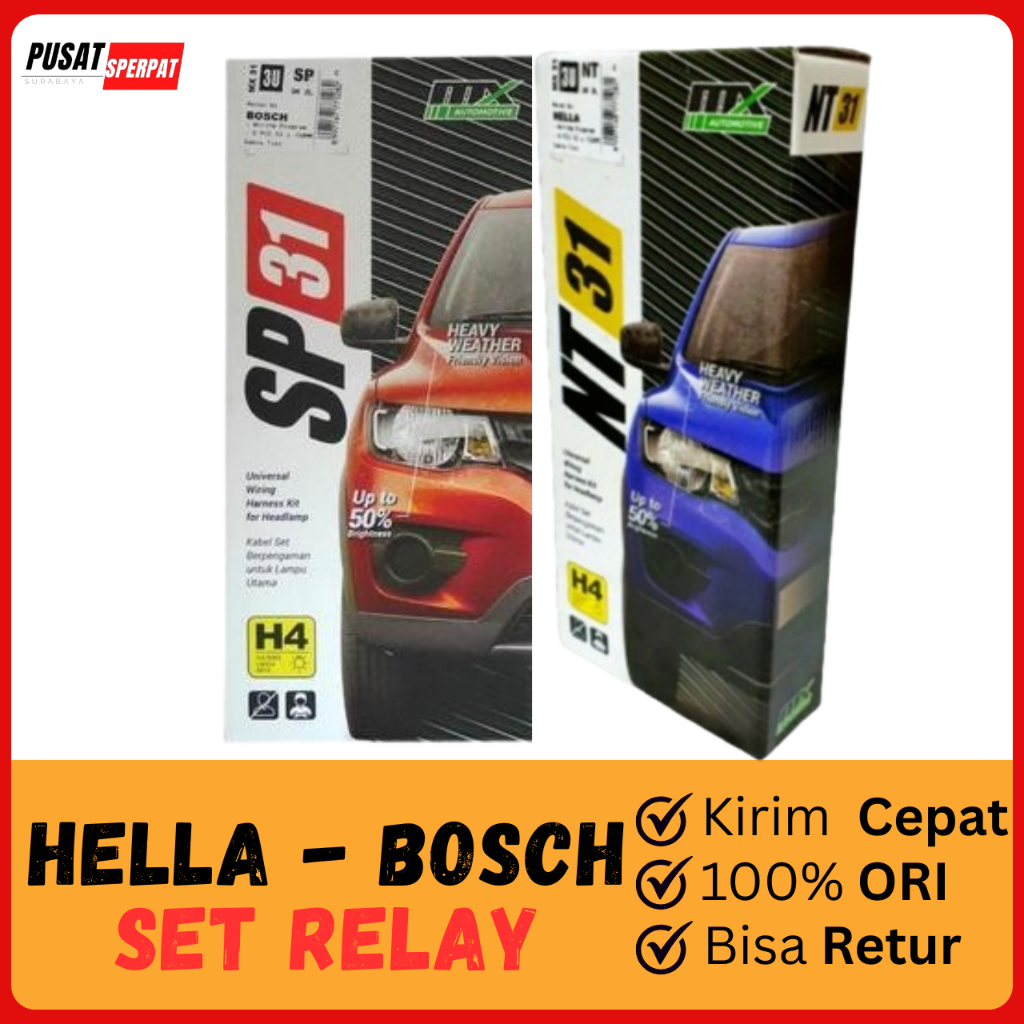 HELLA BOSCH - set kabel relay hella bosch 2 relay / 3 relay (harga/pcs)