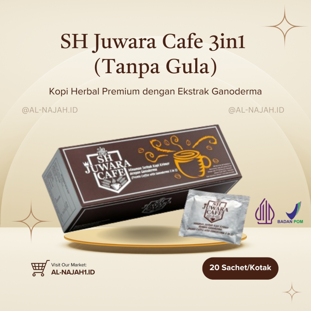 

SH Juwara Cafe 3in1 (20 Sachet) Kopi Juwara Ganoderma Sehat Alami