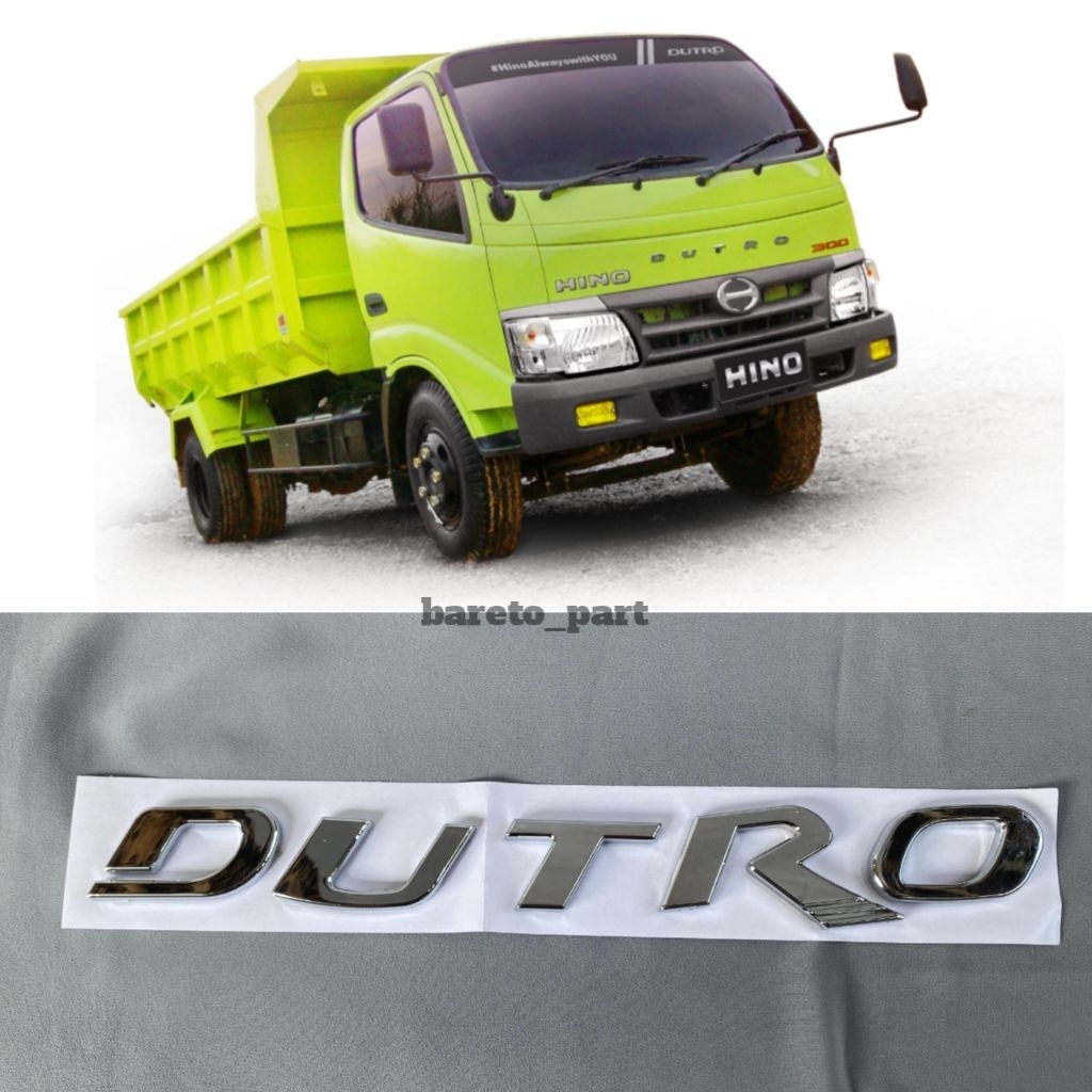 Emblem dutro / emblem kap mesin hino dutro / emblem tulisan dutro / emblem depan hino dutro