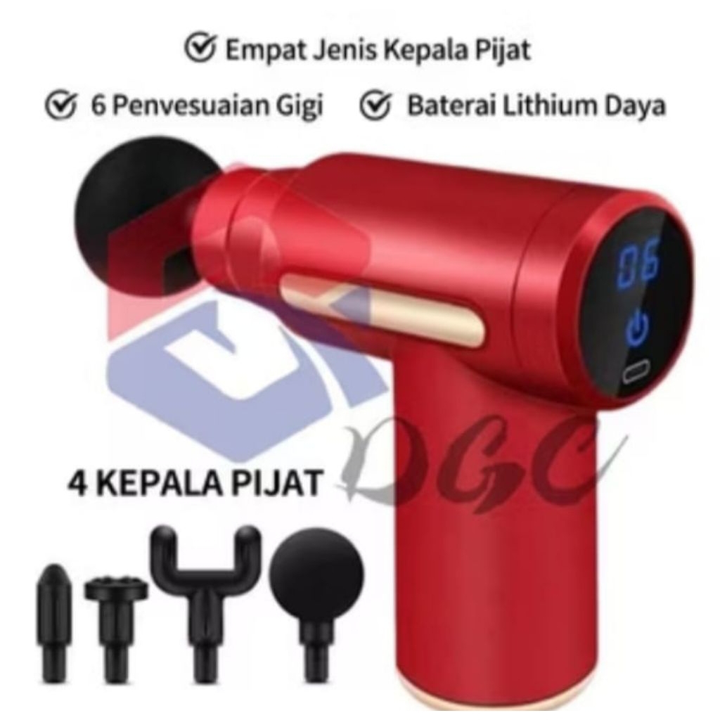 alat pijat elektrik mesin pijat capek capek pistol pijat massage gun elektrik 4 in 1