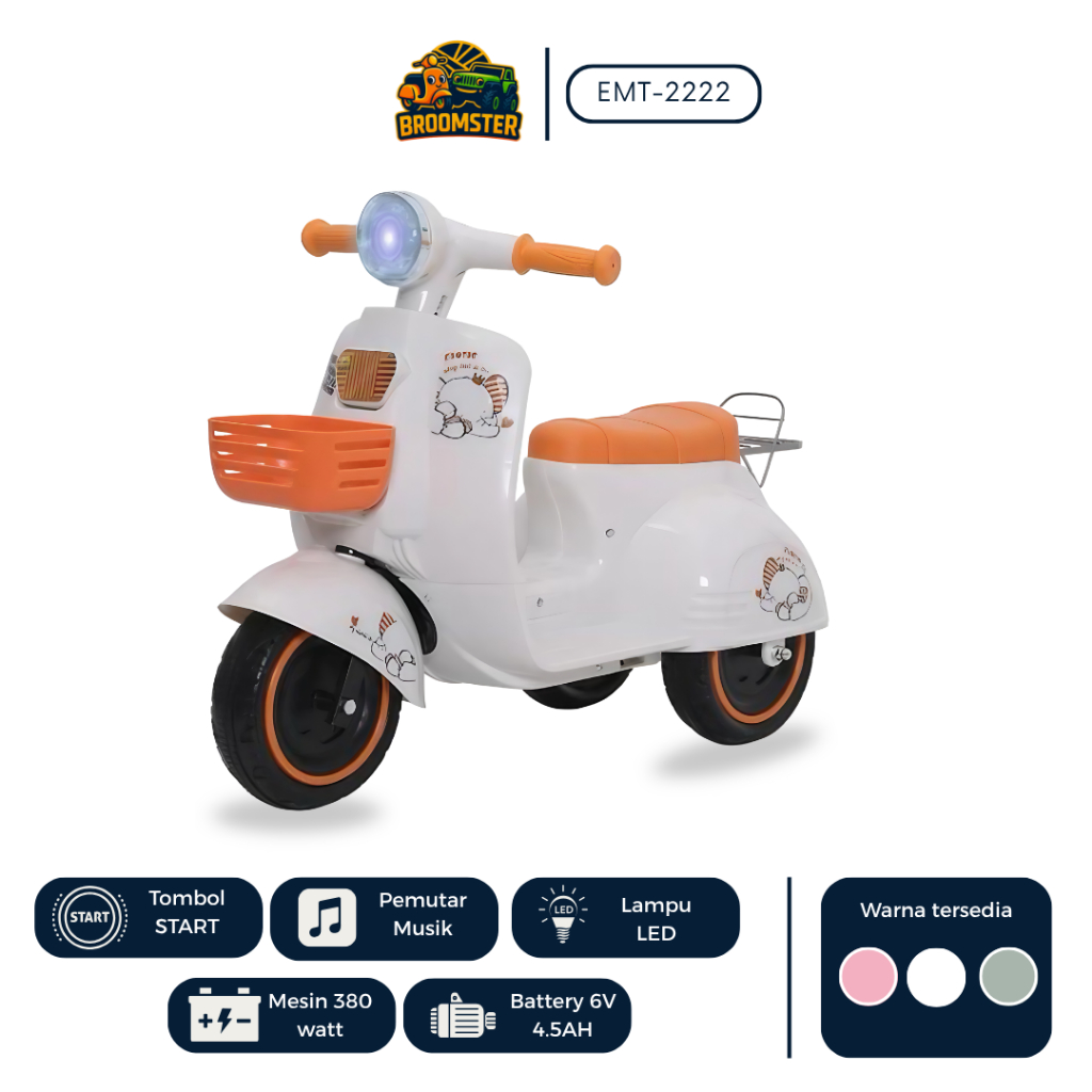Broomster | Motor Vespa Aki Anak Exotic EMT-2222