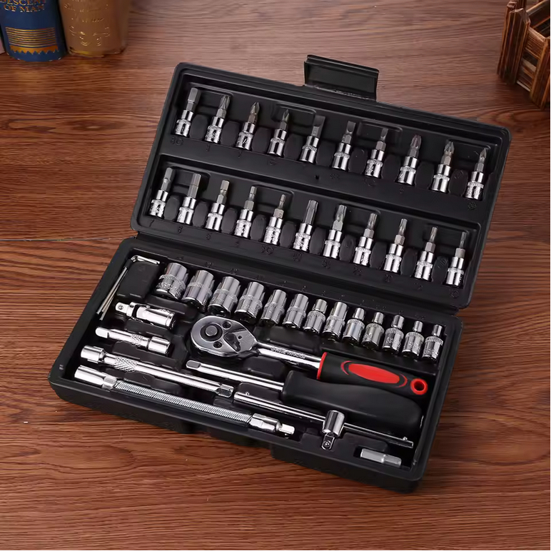 Kunci Shock Set 46 PCS Alat Tukang / Perkakas Kunci Shock Set / Perkakas Kunci Shock Set 46 PCS