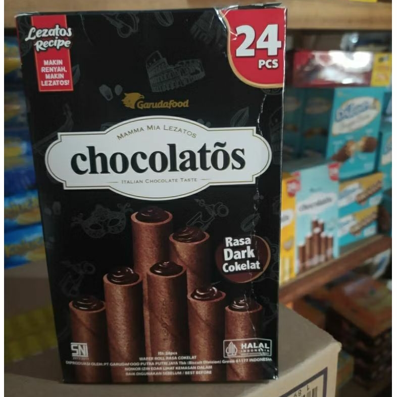 

chocolatos dark 19gr (24pcs) /chocolatos /cemilan