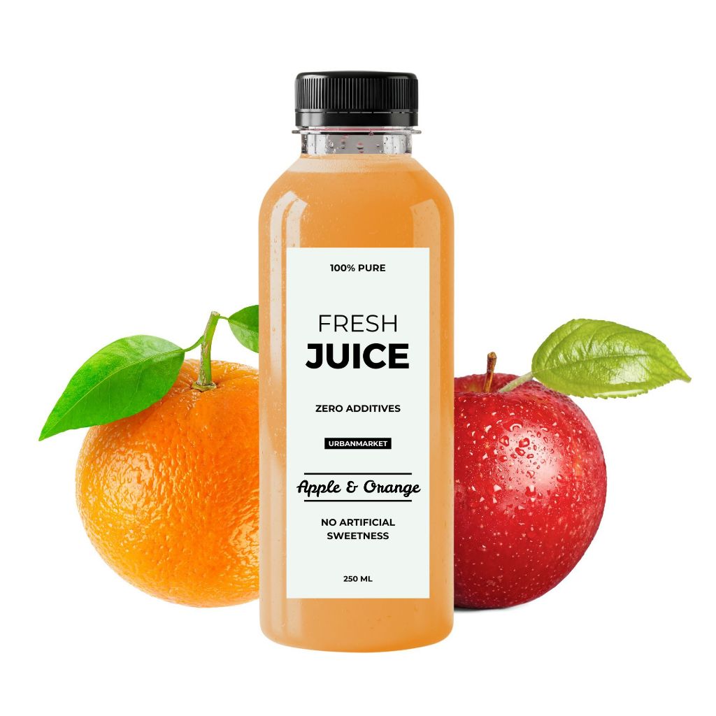 

Jus Apel Jeruk Segar Cold Pressed 250 ml – 100% Buah Asli, Murni Tanpa Gula Tambahan
