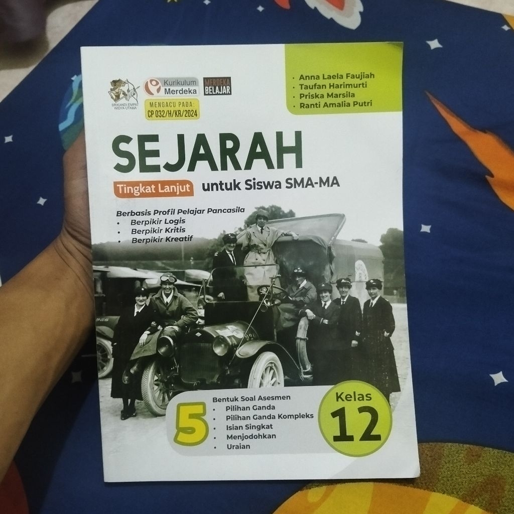 Buku Sejarah Tingkat Lanjut SMA/MA Kelas 12 Kurikulum Merdeka / Mengacu Pada CP032 Original