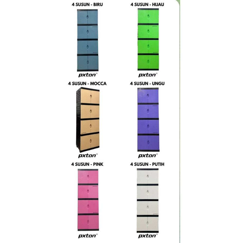 Lemari pxton 4 susun plastik anti rayap