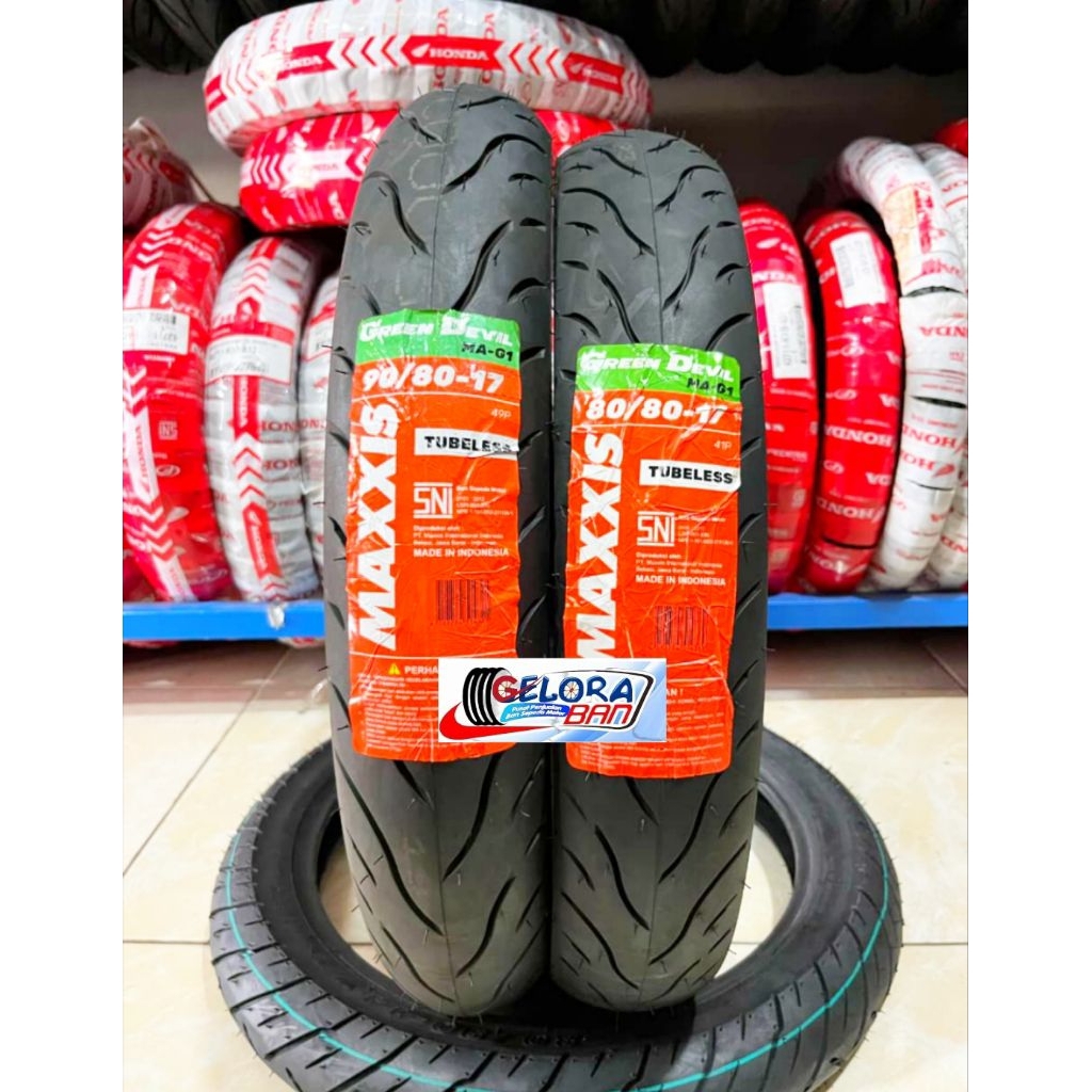 Ban Maxxis Green devil 80/80-17 90/80-17 Tubeless Ban Donat ban soft compound ban Maxxis 90/80-17 ba