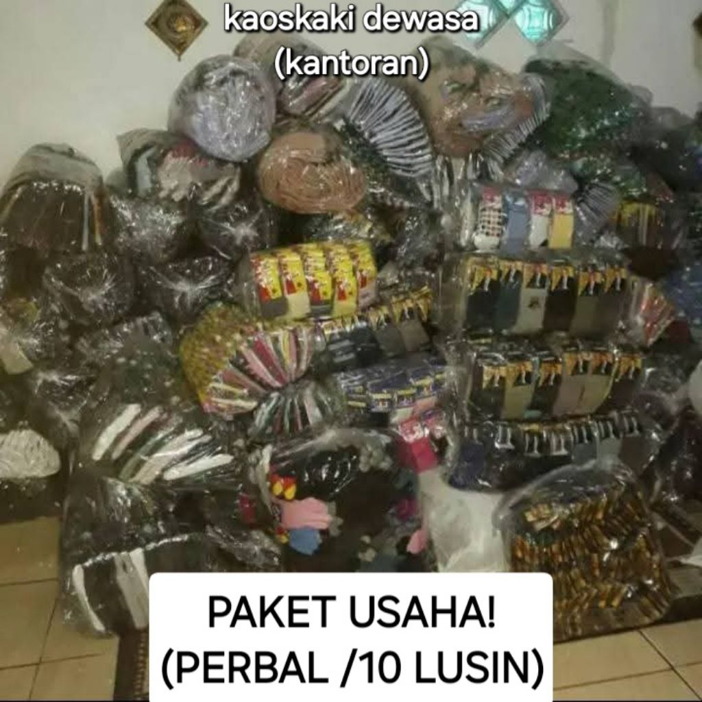 KAOS KAKI PAKET USAHA ,DEWASA s.d BAYI || SATU BAL /120PCS