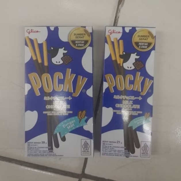 

Pocky glico stick stik biskuit rasa MILK CHOCOLATE 39gr / MINI 21gr