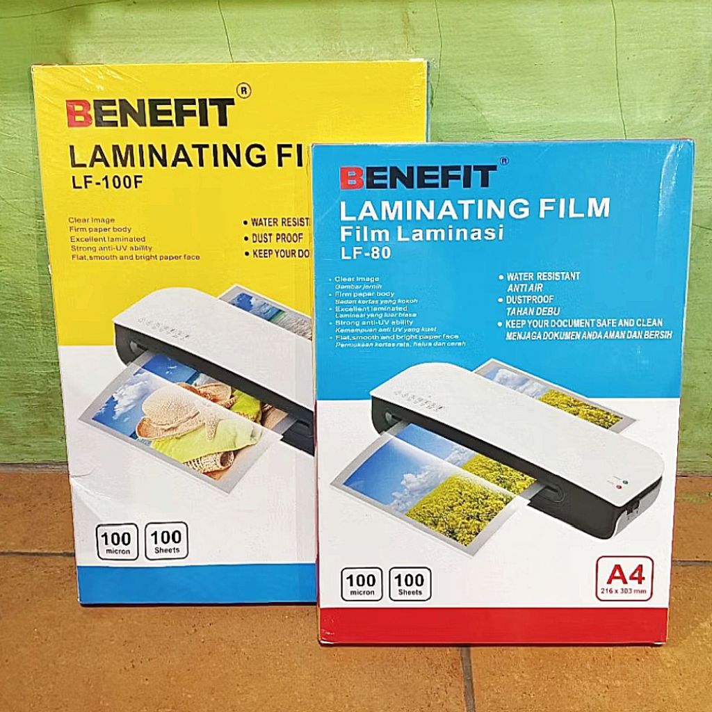 

1 Pak Plastik Laminating A4/F4 Isi 100 Lembar BENEFIT