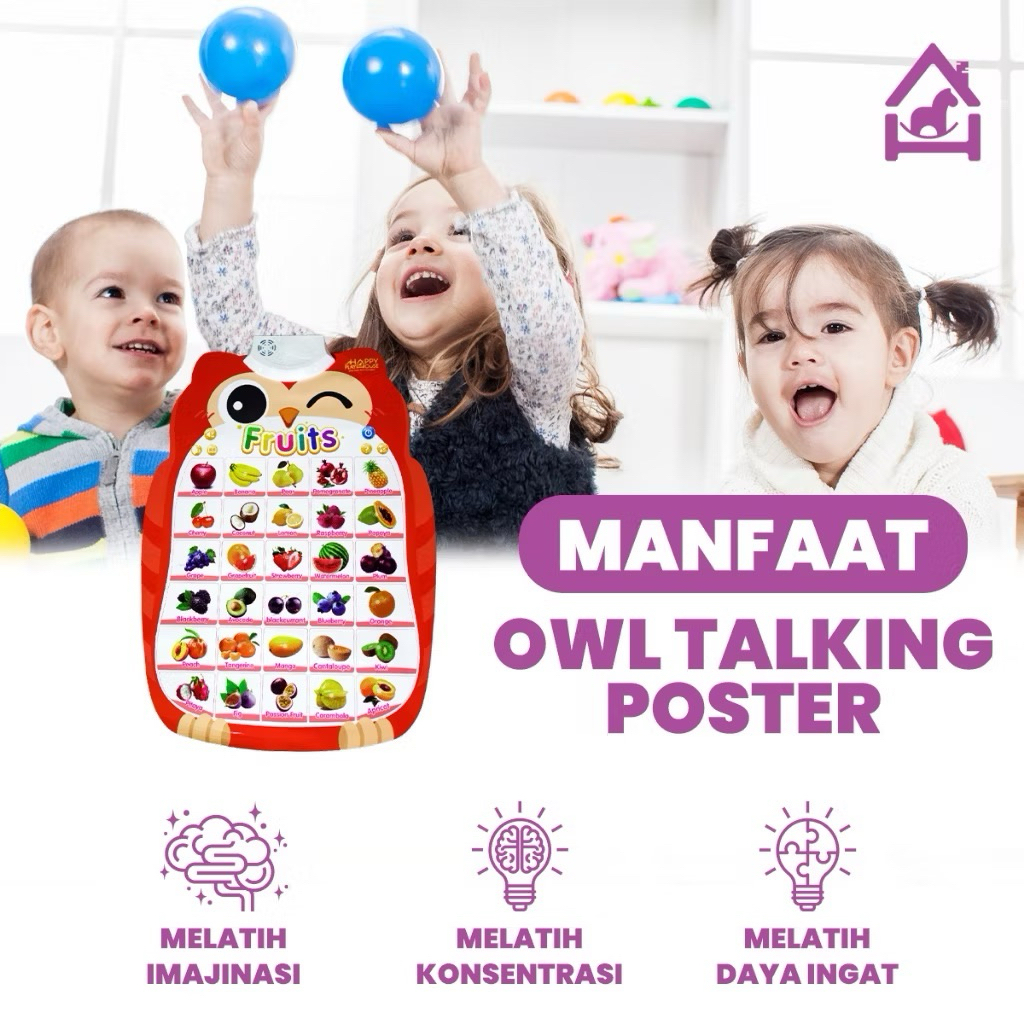 Poster Edukasi Suara Poster Ajaib Poster dinding Suara Mainan Edukasi Anak