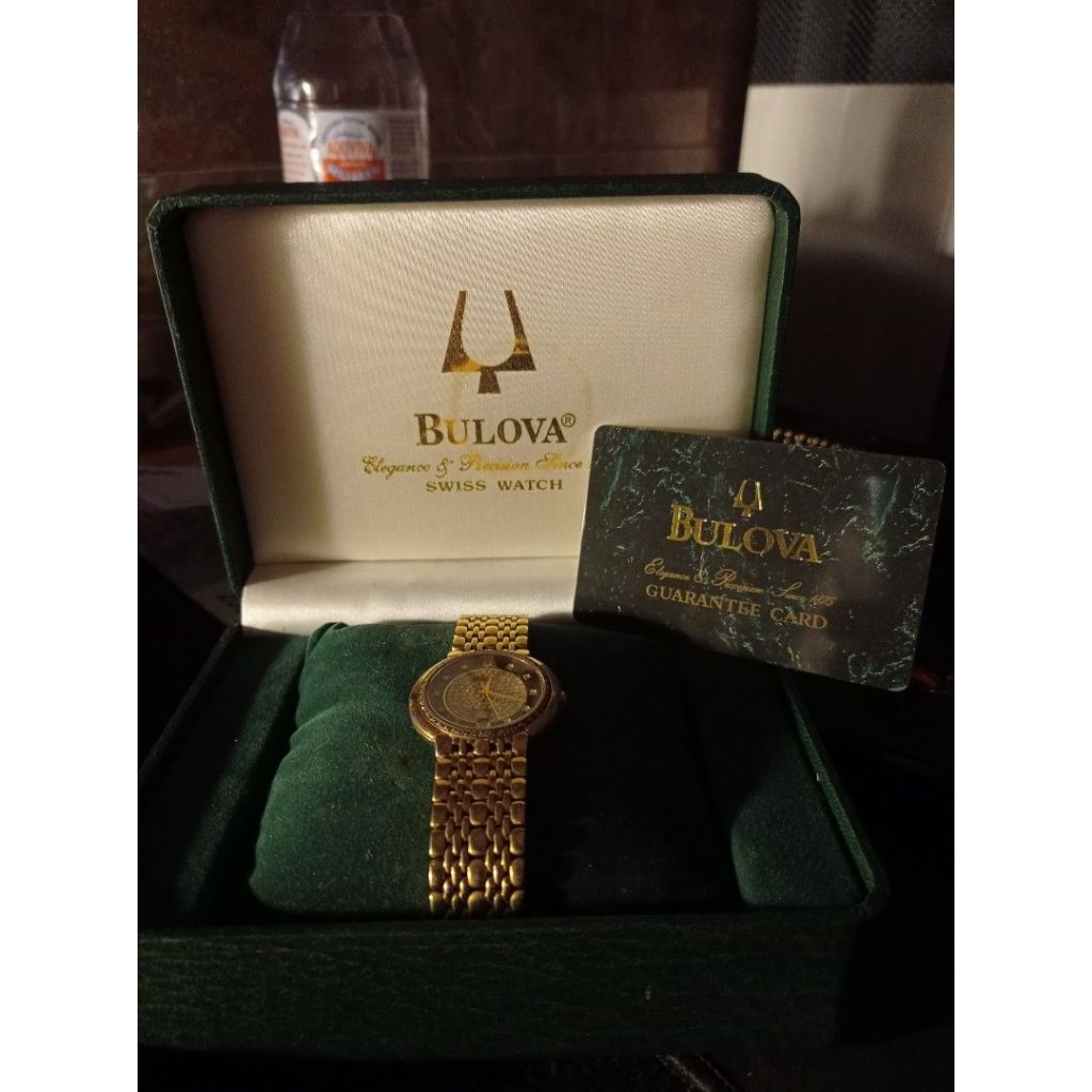 Bulova Sapphire Crystal Watch Original 14k Gold Plated