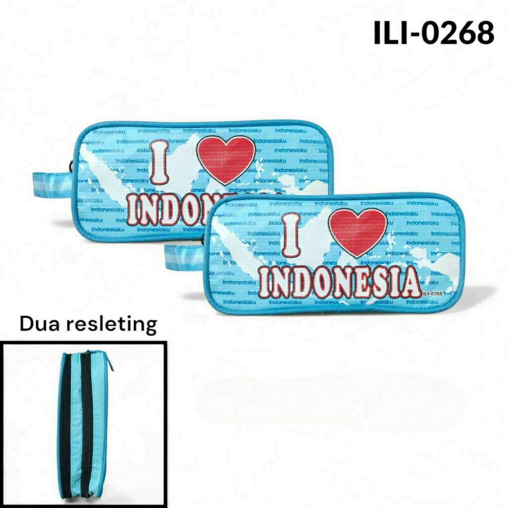 

Kotak Pensil Kain I Love Indonesia Biru ILI-0268