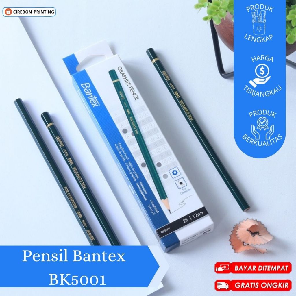 

PENSIL BANTEX BK5001 / PENSIL 2B / GRAPHITE PENCIL / PENSIL HEXAGONAL / GROSIR / ATK MURAH / CIREBON / COD / FREE ONGKIR