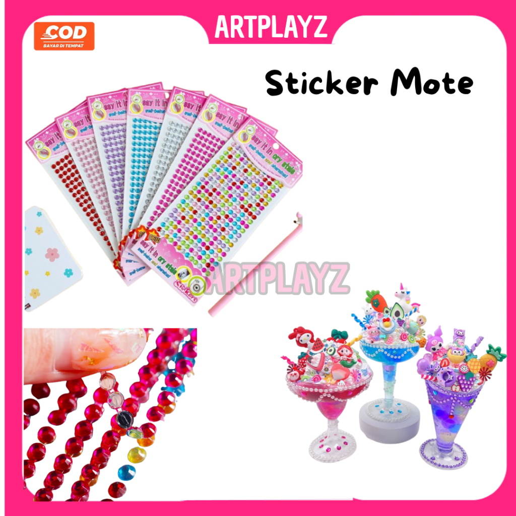 Sticker Tempel Diamond Mote DIY Kristal Manik-Manik Eye Tail Diamond Sticker Wajah Pesta Riasan Berl