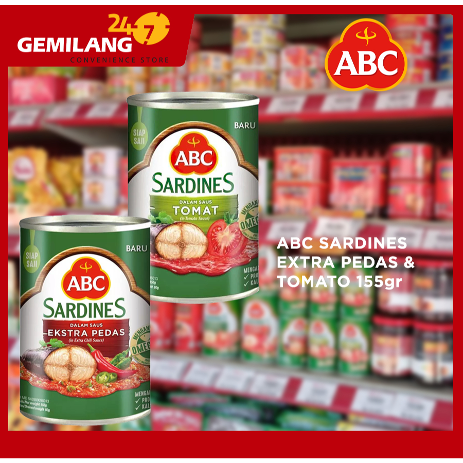 

ABC SARDINES EXTRA PEDAS & TOMATO 155gr