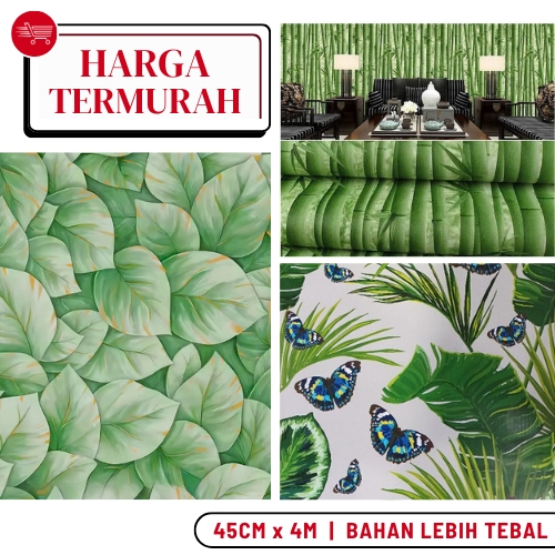 Wallpaper Dinding Aestetic Wallpaper Dinding Ruang Tamu Estetik Walpaper Kamar Estetik Motif Daun Hi