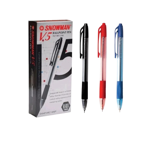 

(PACK) Snowman Pulpen V-5 0.7mm Pena Ballpoint
