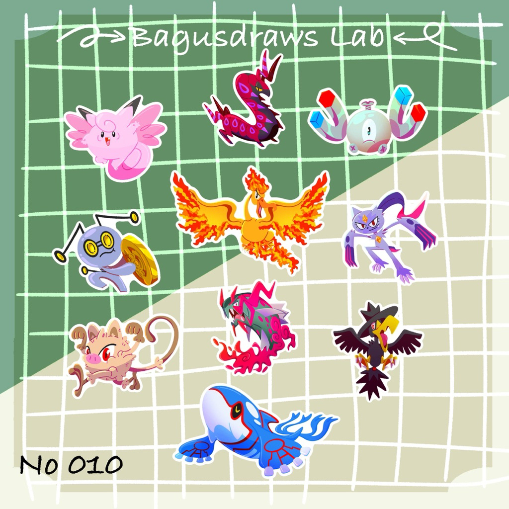 

Sticker Pokemon Pack No 10 Die cut