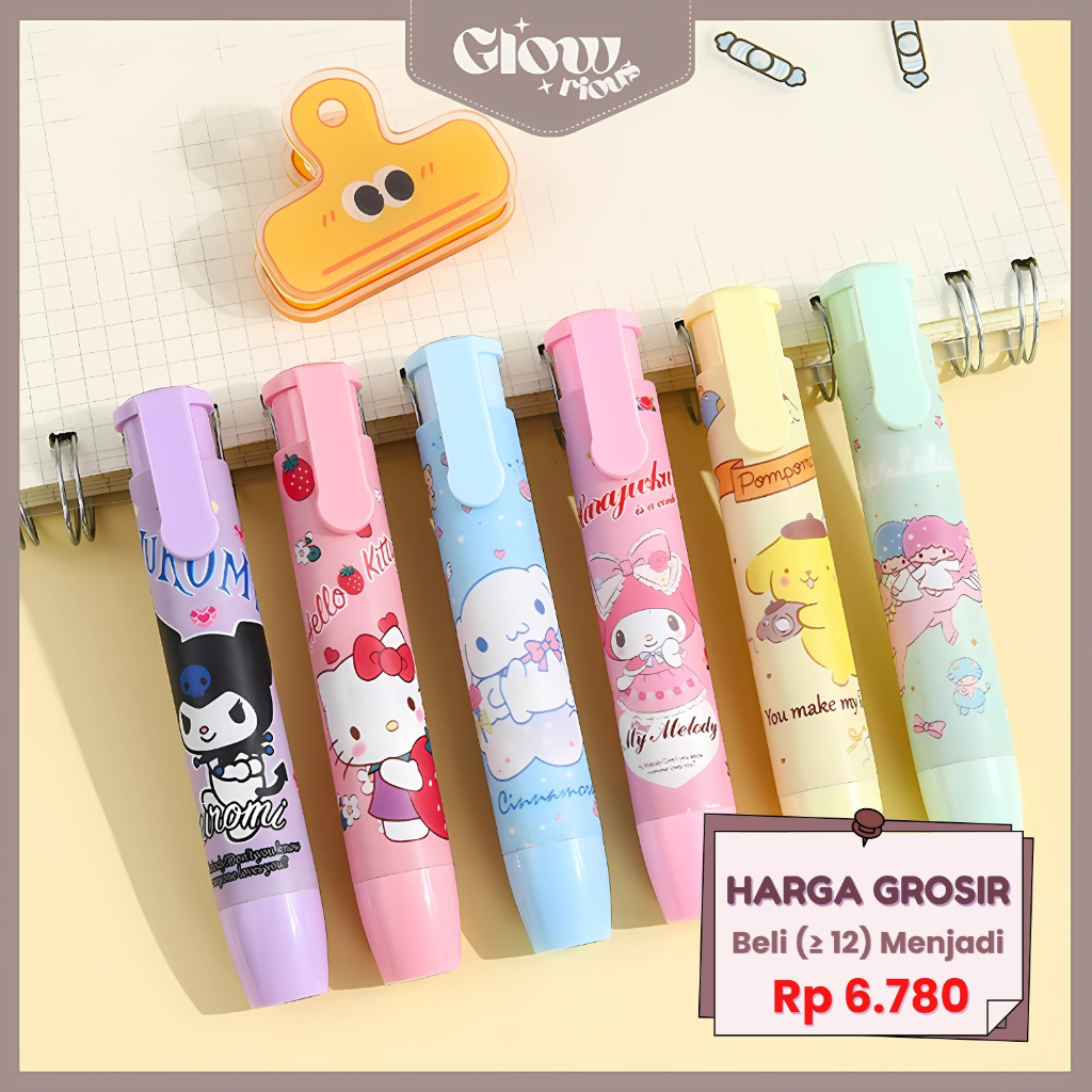 

GR Penghapus Pensil Mekanik Karakter Mechanical Eraser Lucu Hapusan Eraser Lipstik Retractable LG-46