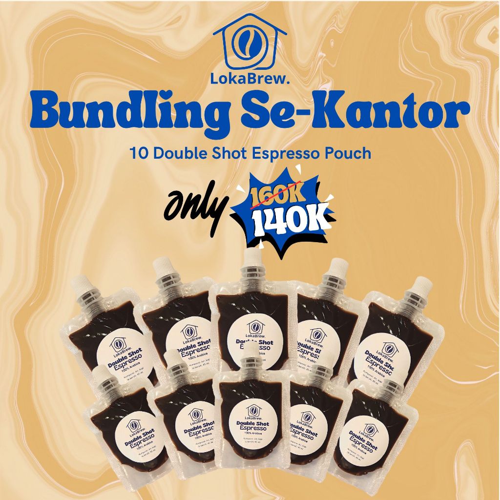 

Bundling Se-Kantor | Bundling Espresso Pouch | Bundling Kopi | 10 Pcs (10 Double Shot Espresso Pouch,)