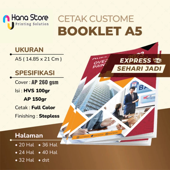 

CETAK COMPANY PROFILE, PANDUAN, ANNUAL REPORT, BUKU UKURAN A5 ( 14.85 x 21 Cm ) - SAMEDAY / INSTANT