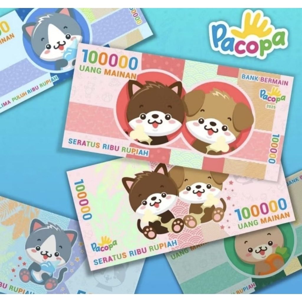 [GAMBAR KARTUN] Uang Mainan Edukasi Role Play Anak Montessori