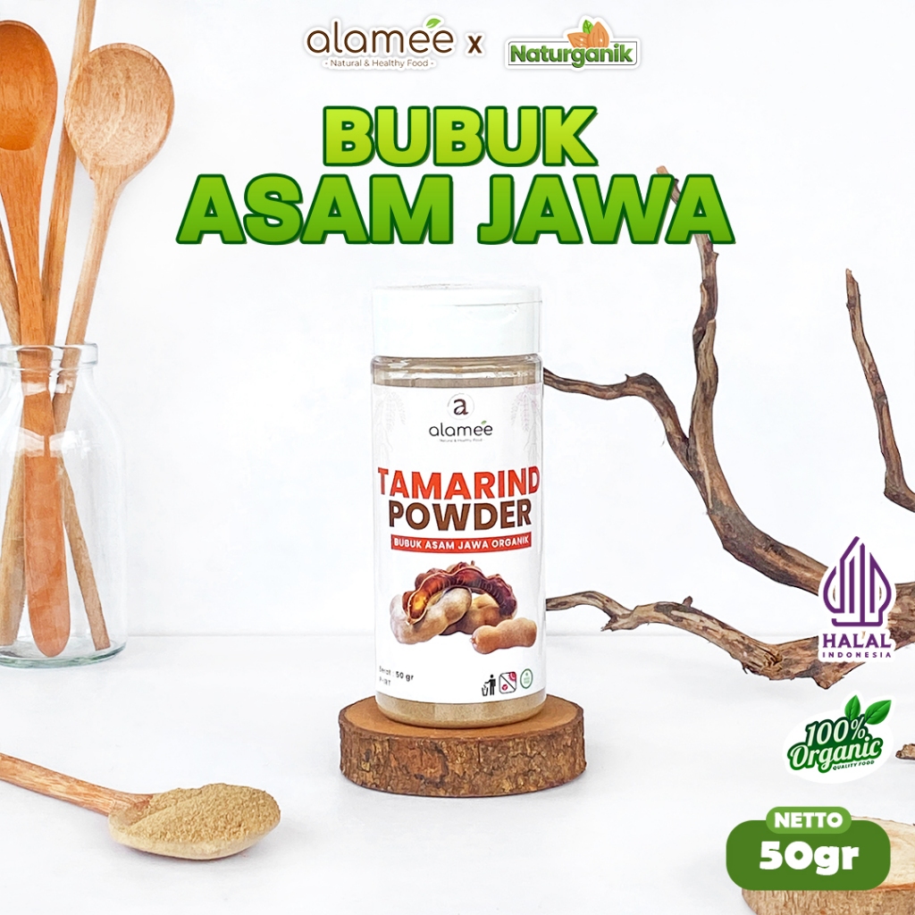 

ALAMEE Bubuk Asam Jawa Tamarind Seasoning Poweder Murni Tanpa Campuran Bumbu Dapur 50gr Naturganik