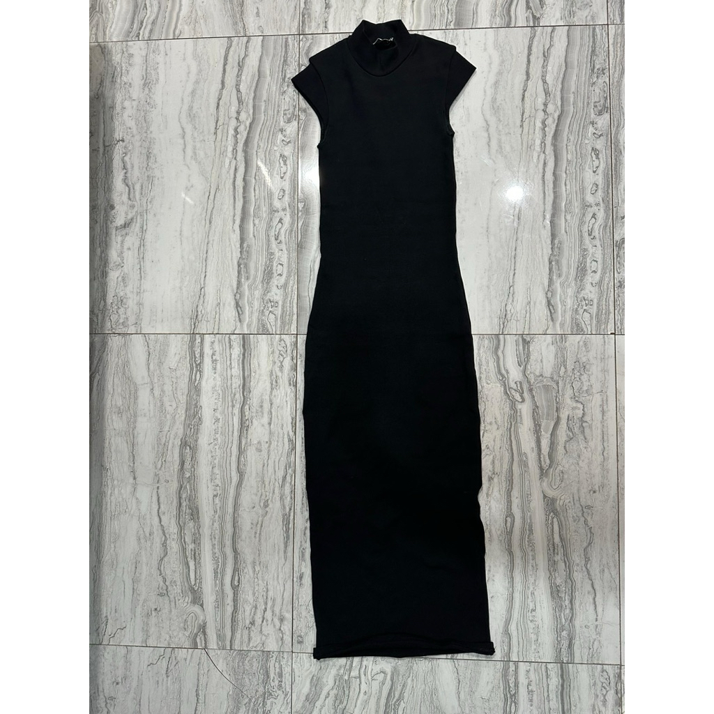 ZARA - Women Black Midi Turtle Neck Dress