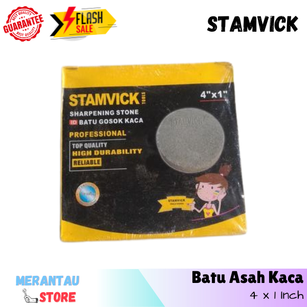 Batu Asah Kaca Batu Gosok Kaca Manual Amplas Bulat Usap Batu Asah Kaca Stamvick Asli Original