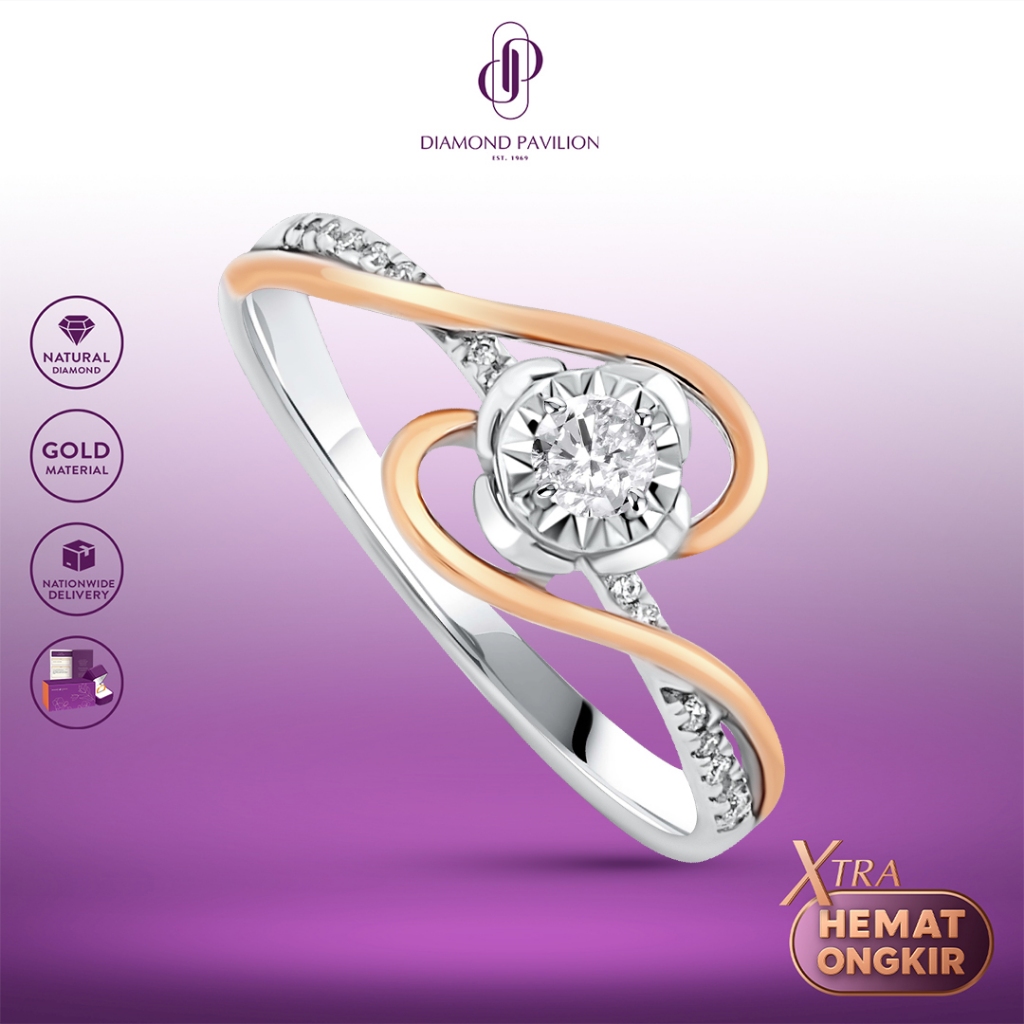 Diamond Pavilion Cincin Emas Batu Berlian Grisa Ring