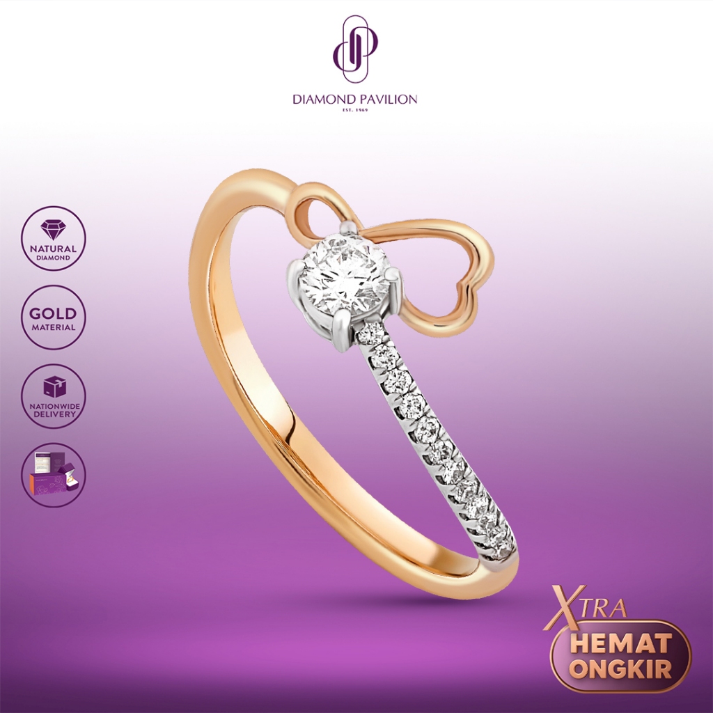 Diamond Pavilion Cincin Emas Batu Berlian Ayyara Ring