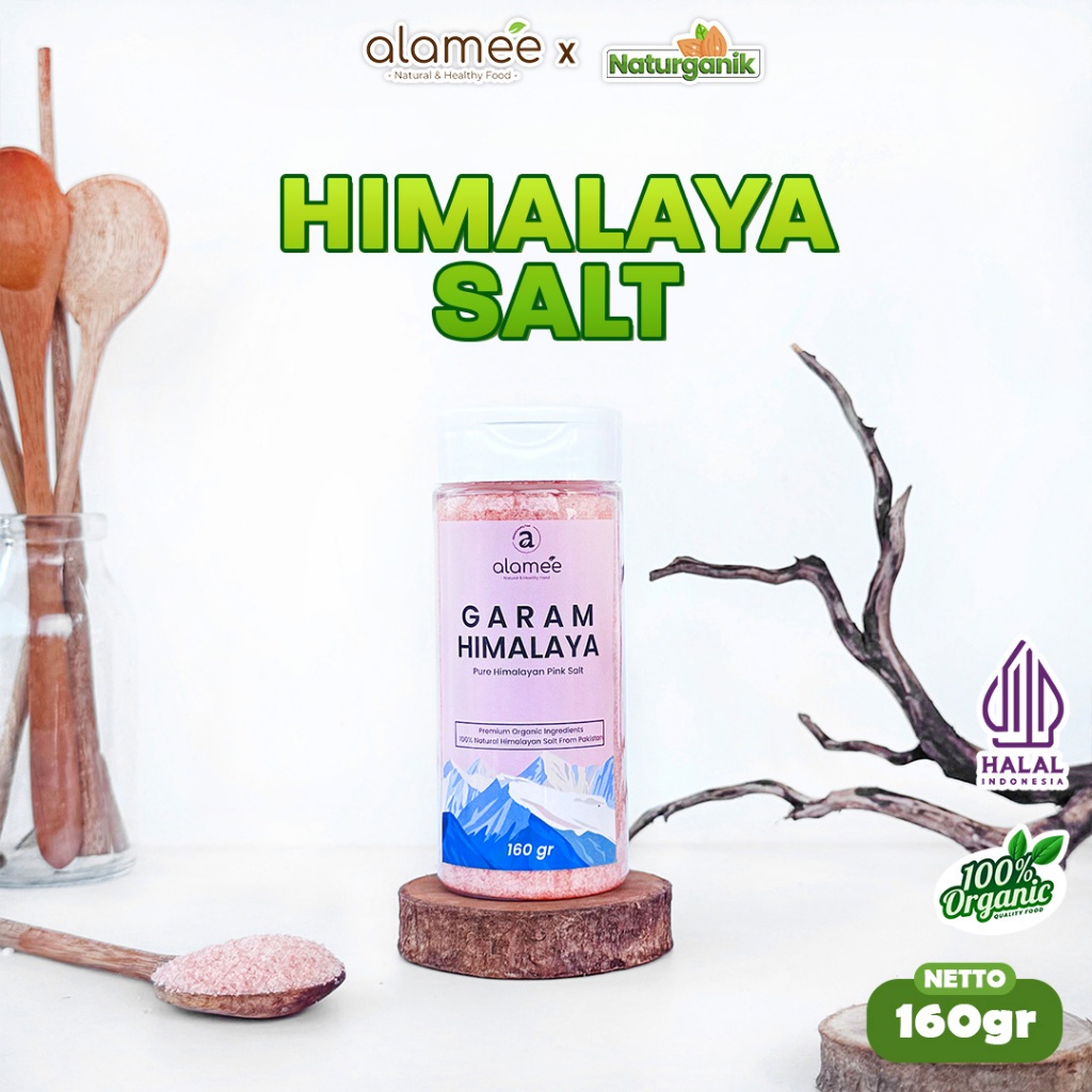 

ALAMEE Garam Himalaya Himalayan Pink Salt Asli Pakistan Mini Travel Size 160g naturganik