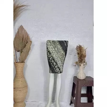 Rok Plisket Batik Pendek Wanita Mini | Rok Plisket Batik Dengan Batik Motif ( Rumput Hijau )