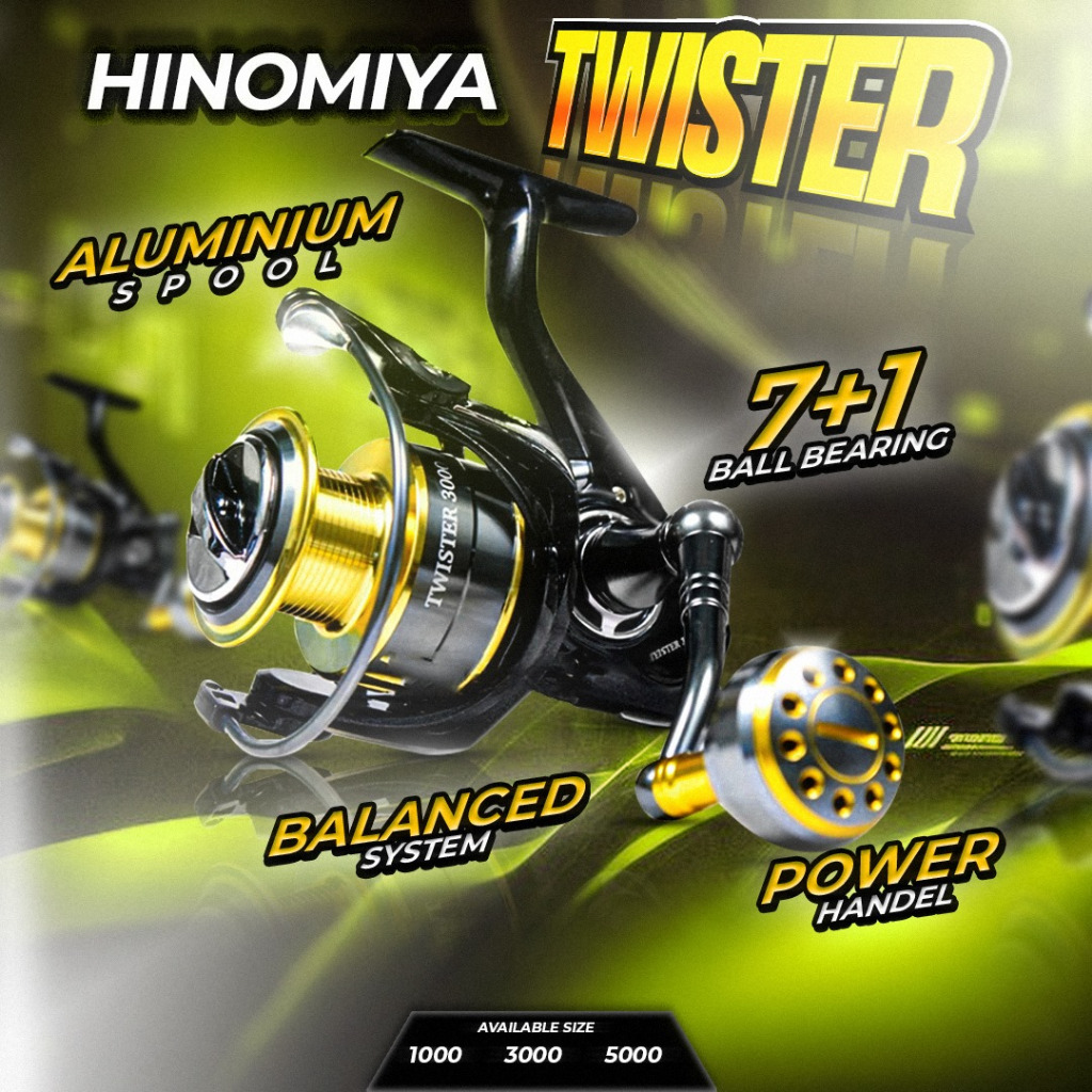 REEL HINOMIYA TWISTER POWER HANDLE | 1000 | 3000 | 5000