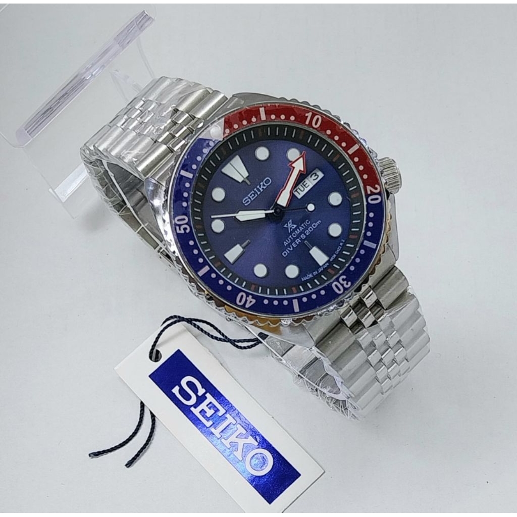Jam Tangan Automatic Otomatis Super Premium Diver's Pepsi jam Tangan Pria