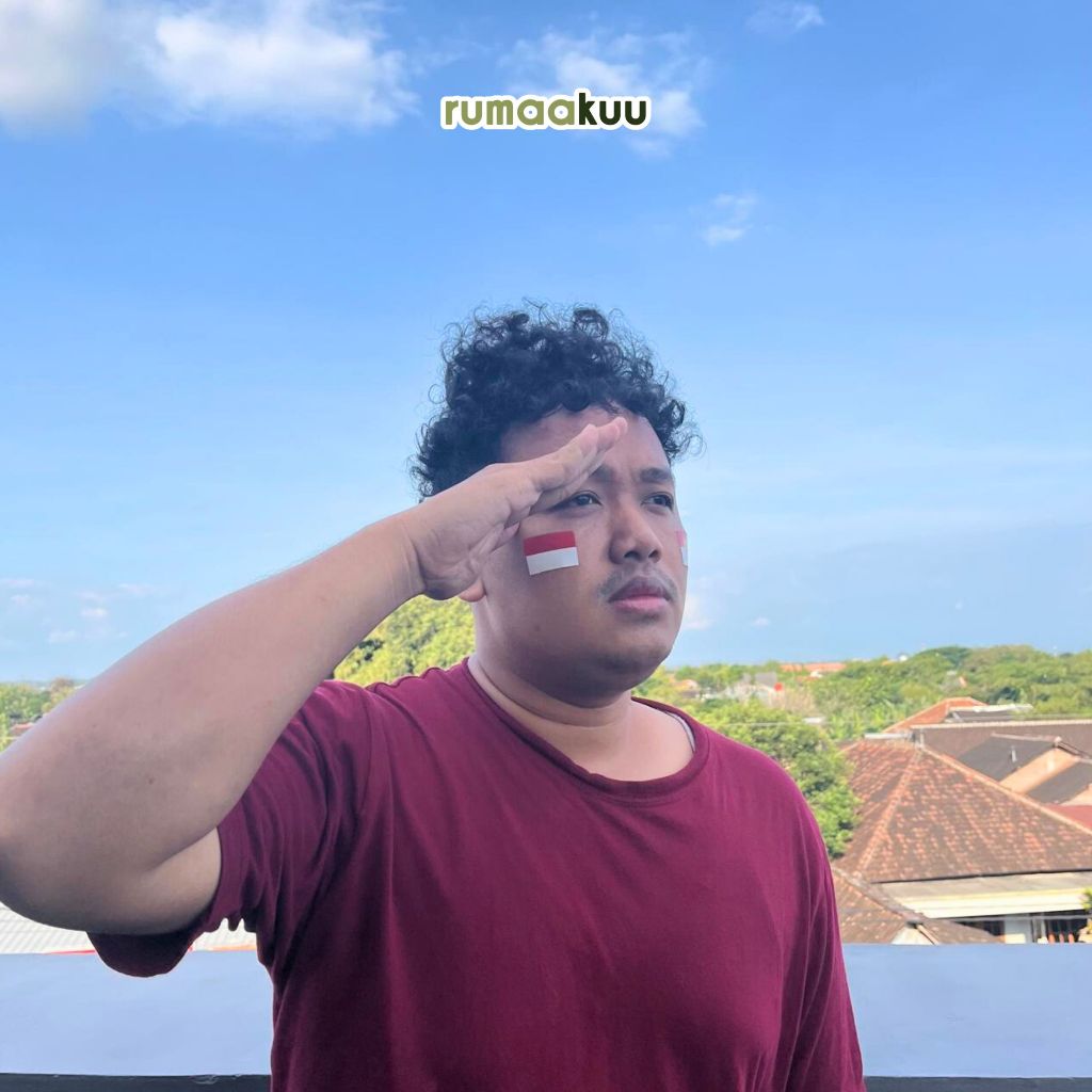 

Rumaakuu Stiker Pipi Bendera Merah Putih 60 pcs | Tempelan Wajah HUT RI ke-80