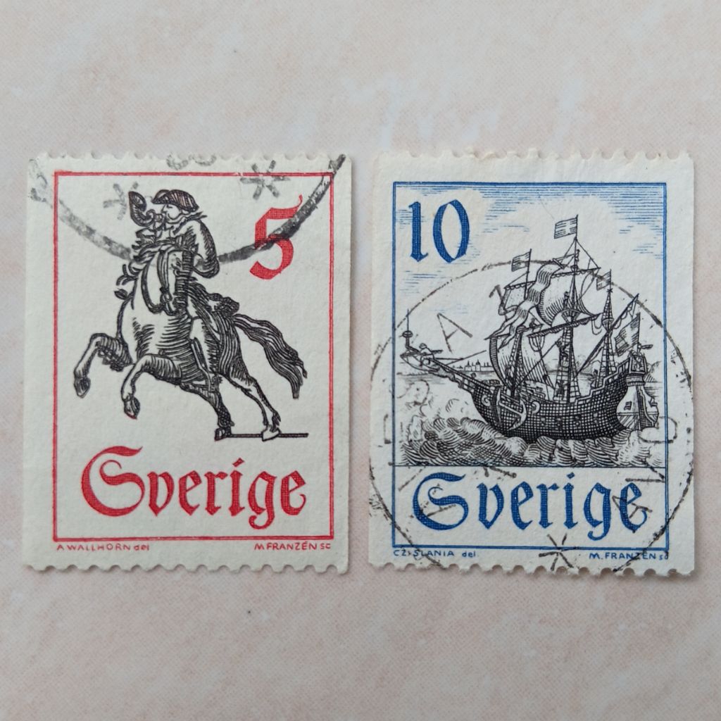 

Perangko Prangko Jadul Swedia Sverige Sweden Seri Definitives 1967 2 Pcs - YN2680