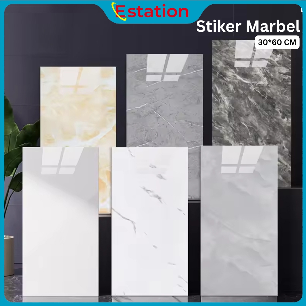 Wallpaper dinding VINYL Marble 30 x 60 cm / Lantai Vinyl Marbel Granit / Stiker Lemari