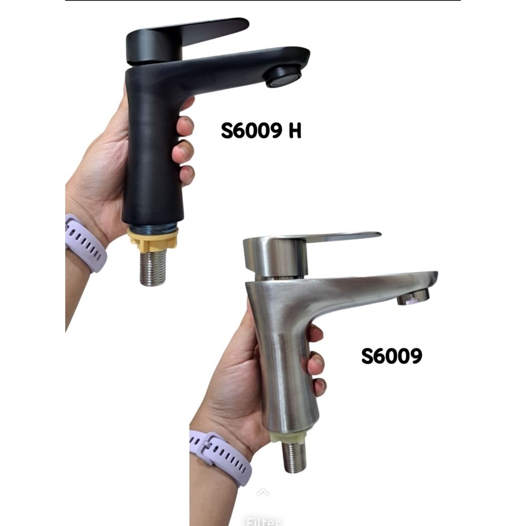 Kran Wastafel Cuci Tangan Stainless Hitam / Kran Wastafel / Kran Wastafel Stainless / Kran Wastafel 