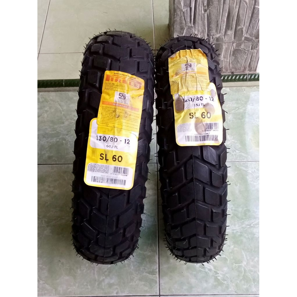 BAN PIRELLI SL60 RING 12 ukuran 120/80-12 dan 130/80-12 TUBELESS