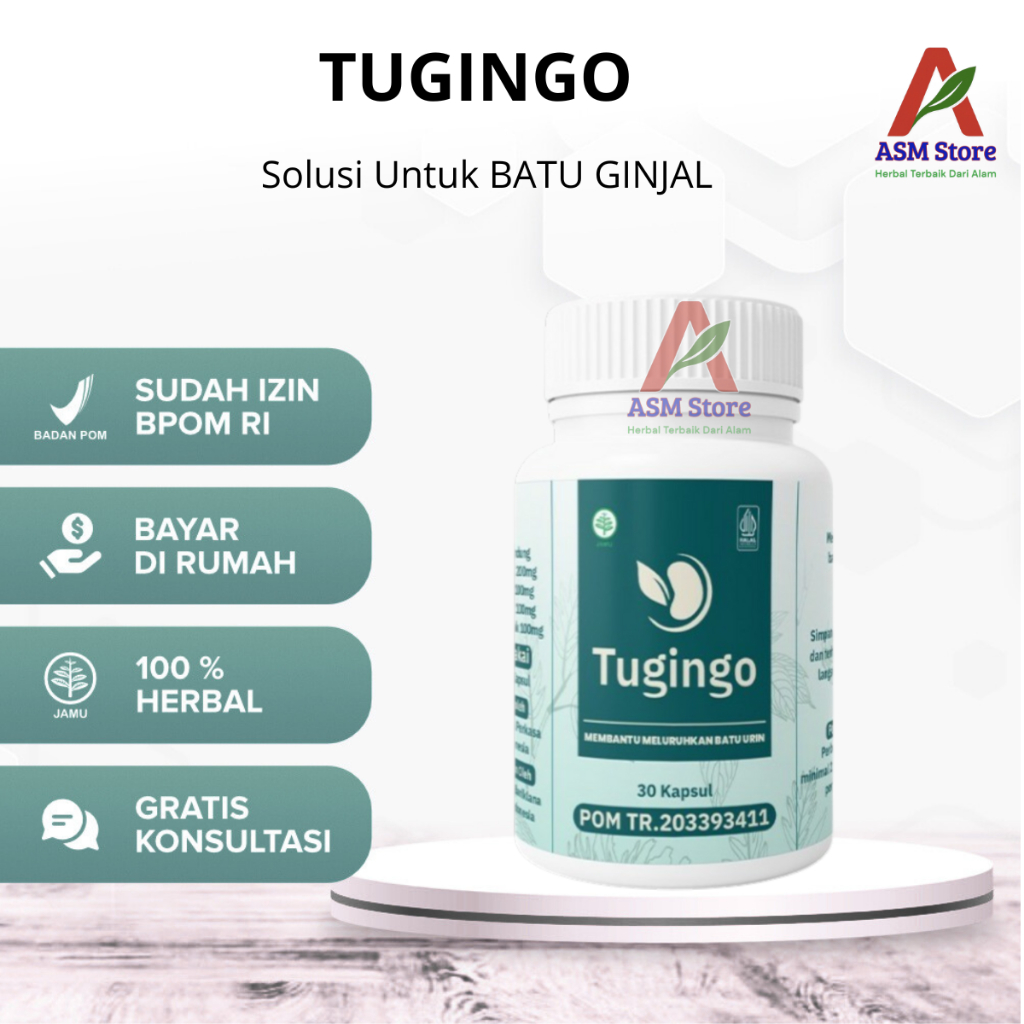 Tugingo Herbal Original Hollis Tugingo 30 Kapsul Obat Herbal Batu Ginjal BPOM
