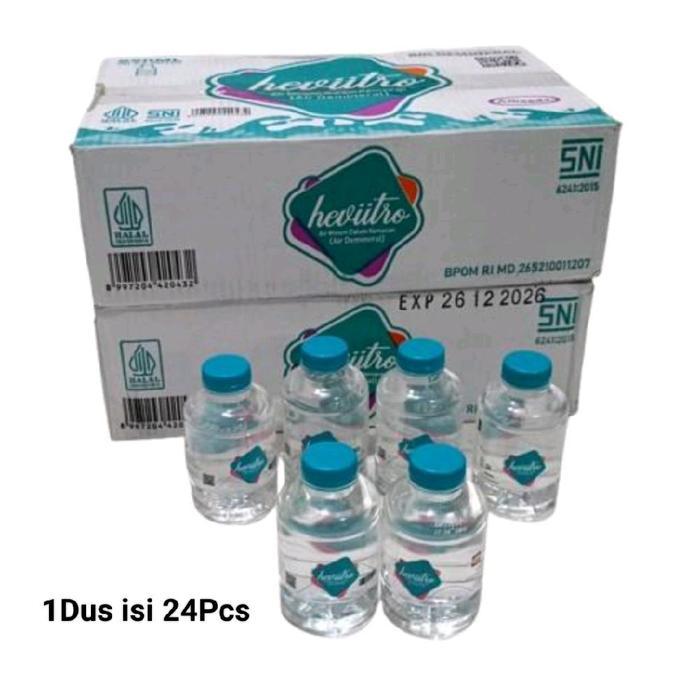 

Air Minum Heviitro 220ml 1Dus 24Pcs Demineral Botol BPOM Halal Air Minum Kesehatan Demineralized Water