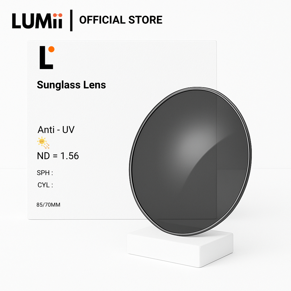 Lumii - Lensa Sunglasses Hitam (Mata Normal & Mata Minus)