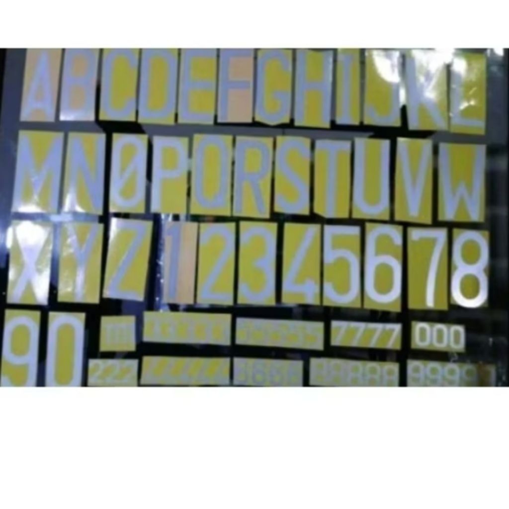 STICKER ANGKA PLAT TERBARU WARNA HITAM - PLAT MOTOR - PLAT MOBIL 1set