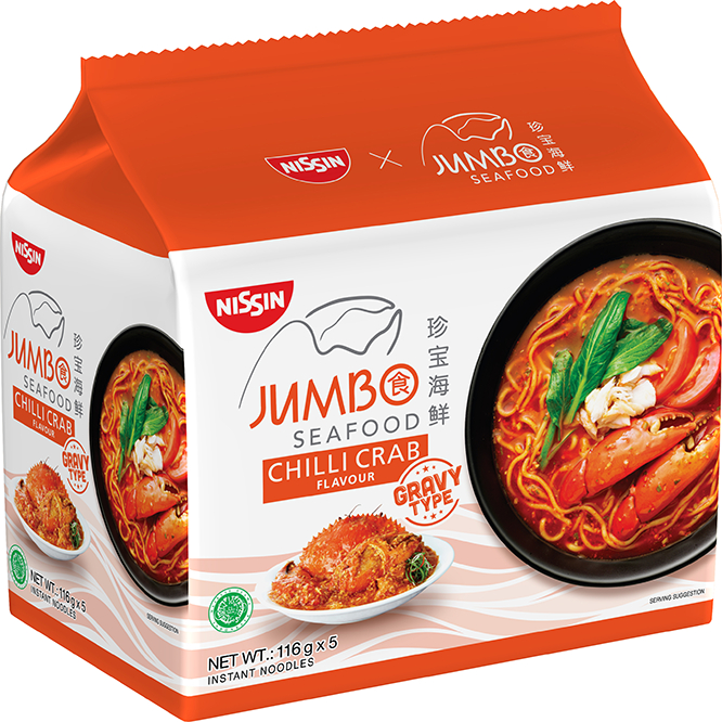 

NISSIN JUMBO SEAFOOD INSTANT NOODLE CHILI CRAB FLOVOUR SINGAPORE