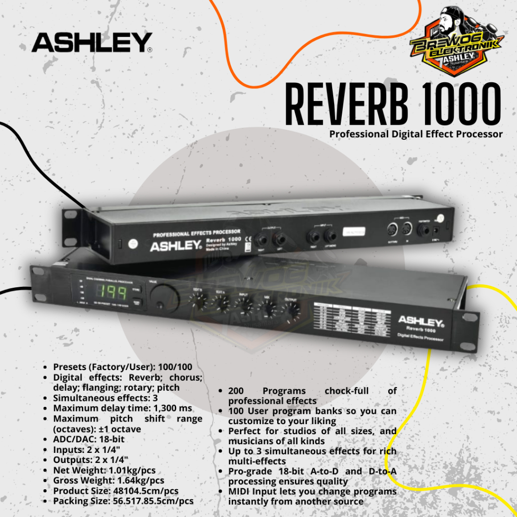 EFFECT VOCAL REVERB 1000 ASHLEY